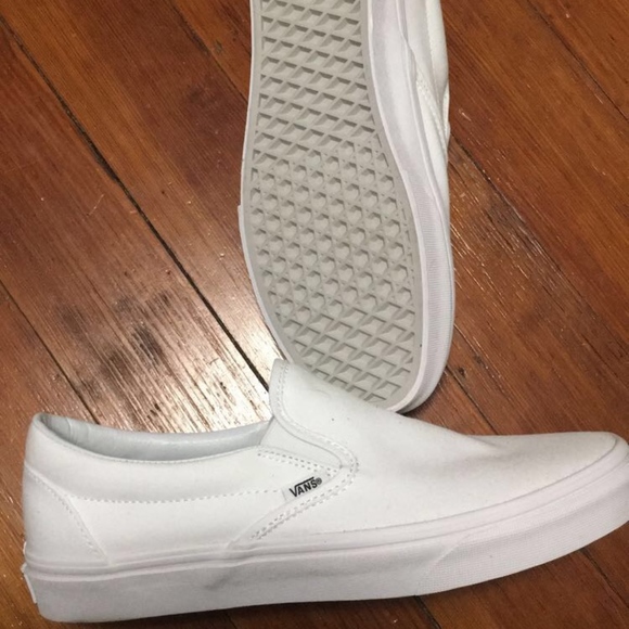 Vans Other - White slip on vans, size 9.5